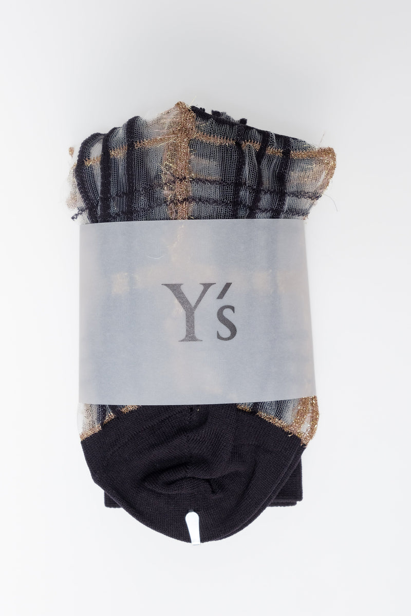 Y'S YOHJI YAMAMOTO Plaid Socks - NOBLEMARS