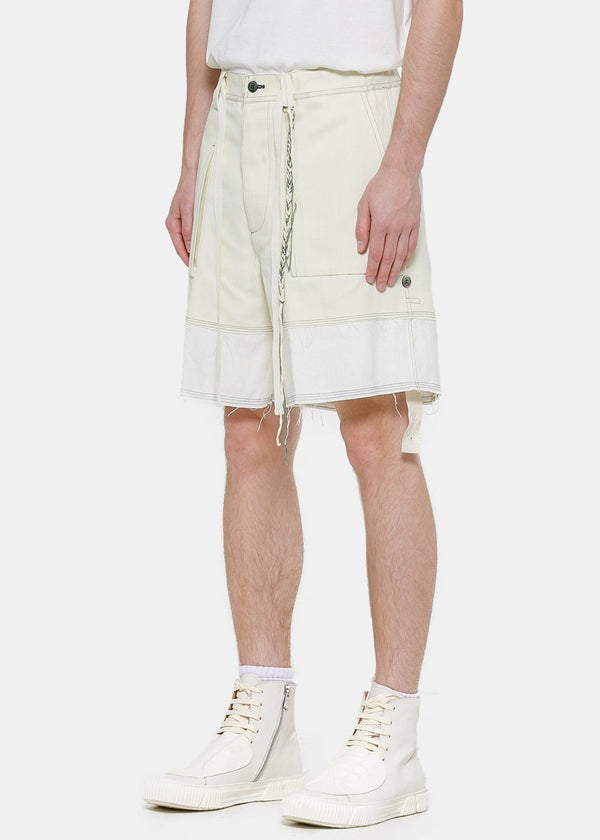 Federico Curradi White Maniscalco Patch Shorts - NOBLEMARS