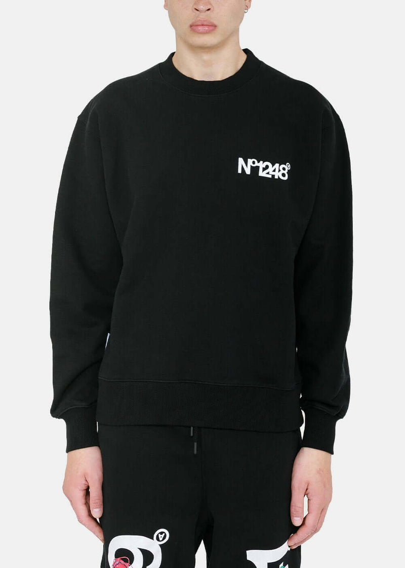 Aitor Throup’s TheDSA Black No. 1248 Graphic Print Sweatshirt - NOBLEMARS