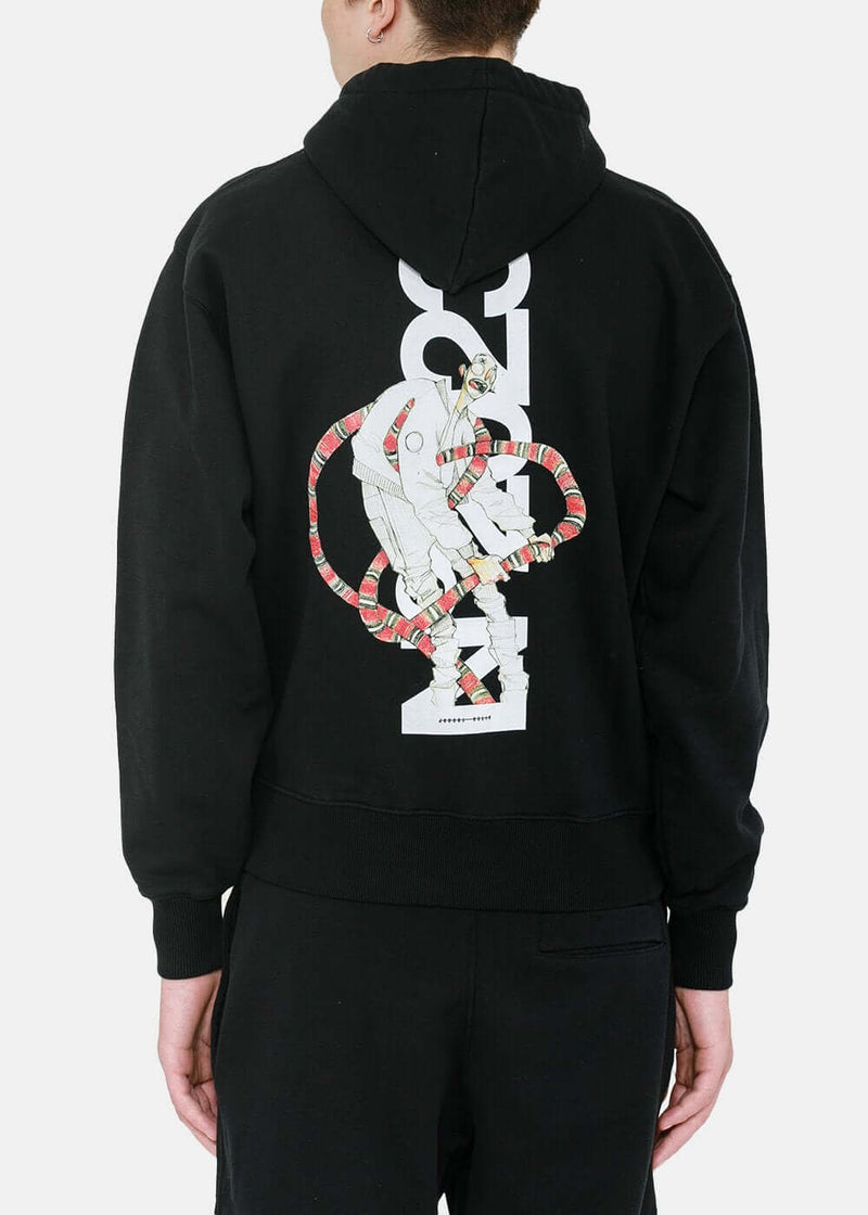 Aitor Throup’s TheDSA Black No. 2023 Graphic Print Hoodie - NOBLEMARS
