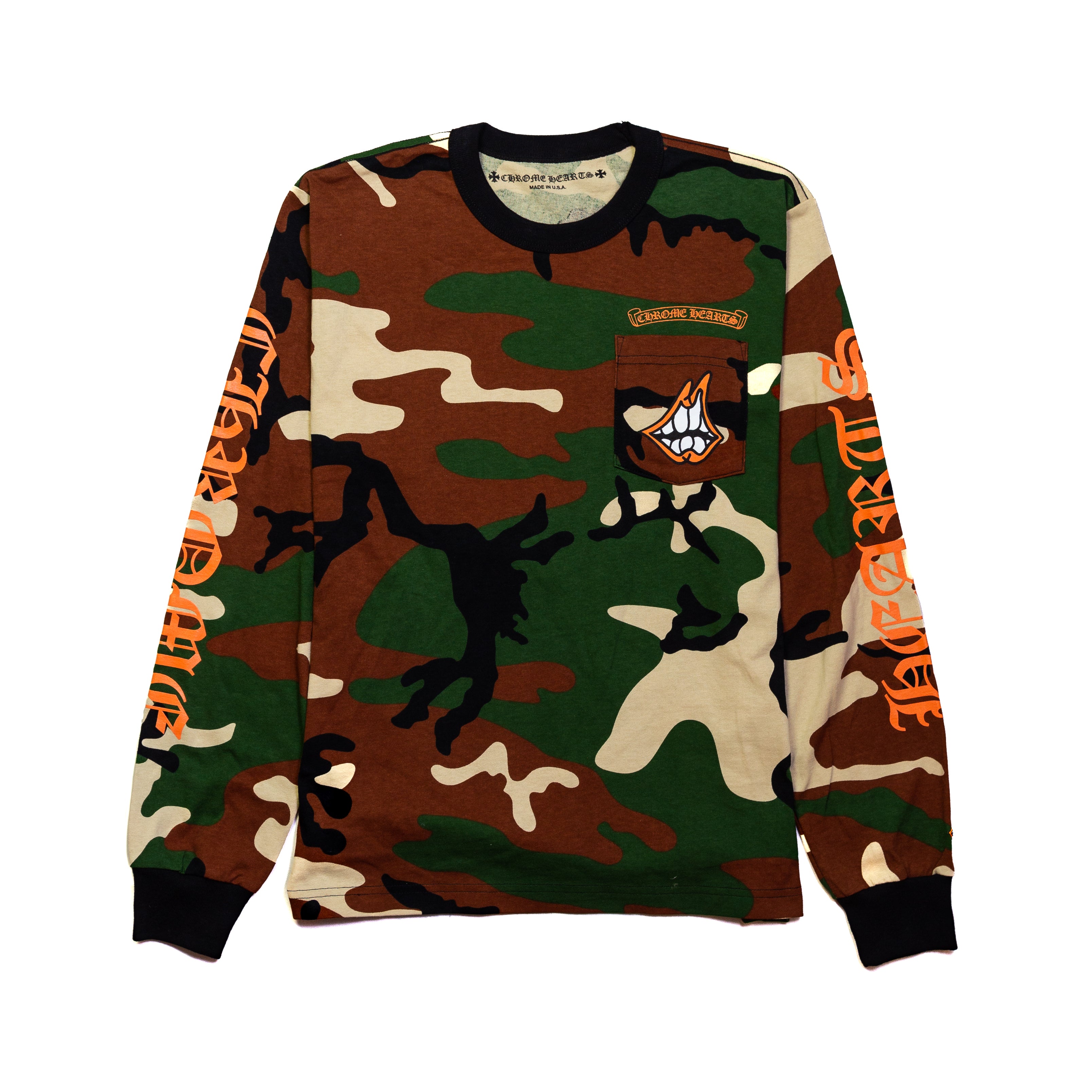 Chrome Hearts Matty Boy Caution T-Shirt Camo Orange - NOBLEMARS