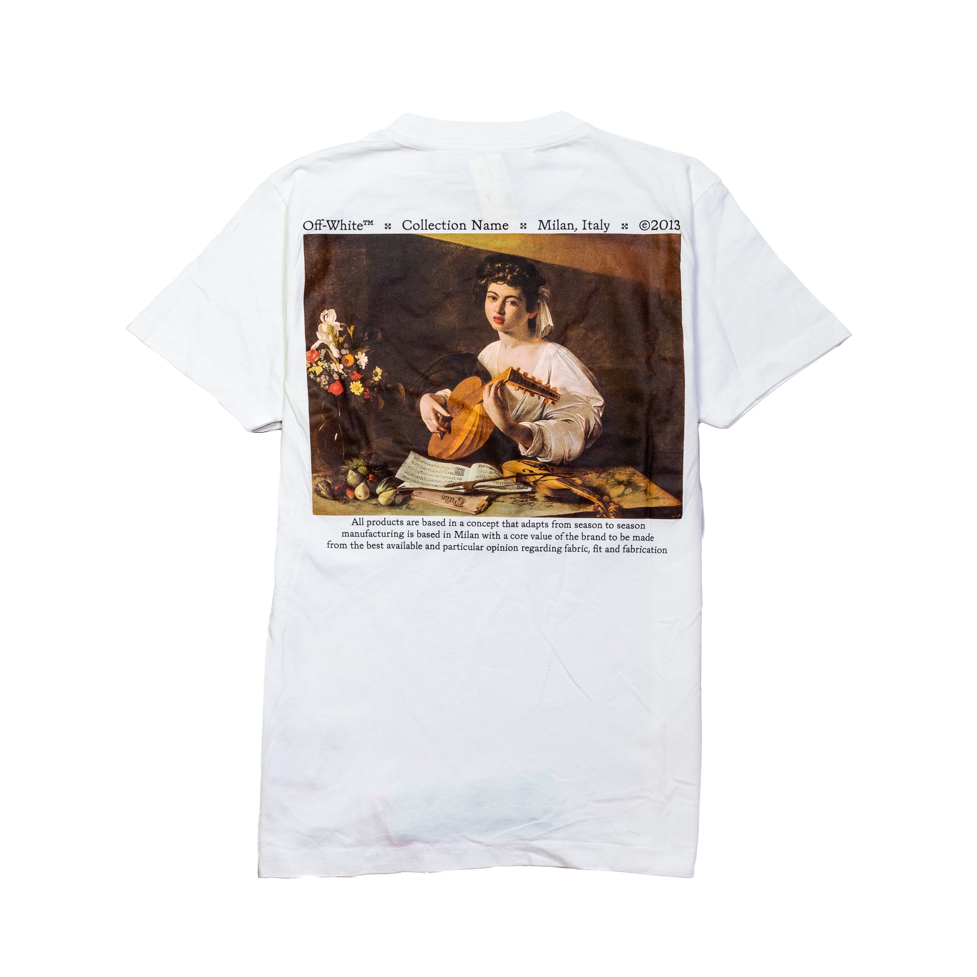 Off-White Caravaggio Lute-Print T-Shirt White - NOBLEMARS