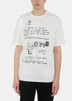 Loewe White Letter Embroidery T-Shirt - NOBLEMARS