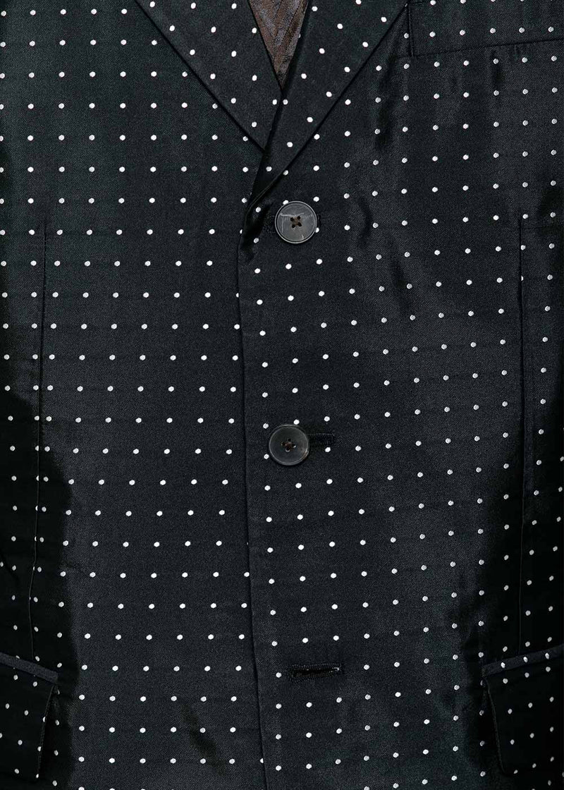 Haider Ackermann Black Dotted Classic Blazer - NOBLEMARS