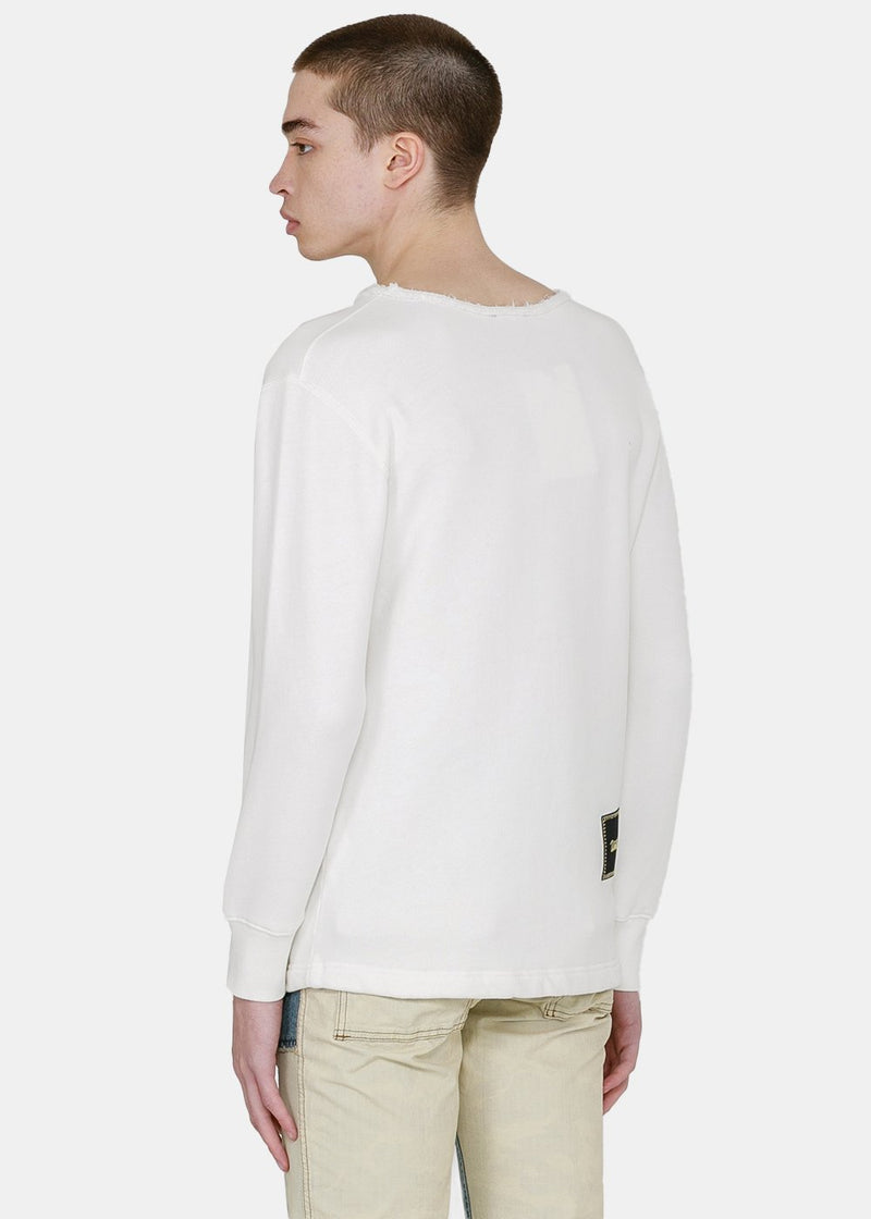 We11done White Logo Patch Sweatshirt - NOBLEMARS