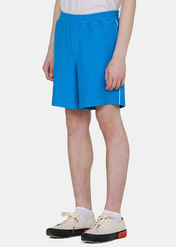 We11done Blue Pajama Shorts - NOBLEMARS