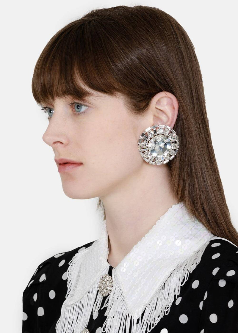 Alessandra Rich Round Clip-On Earrings - NOBLEMARS