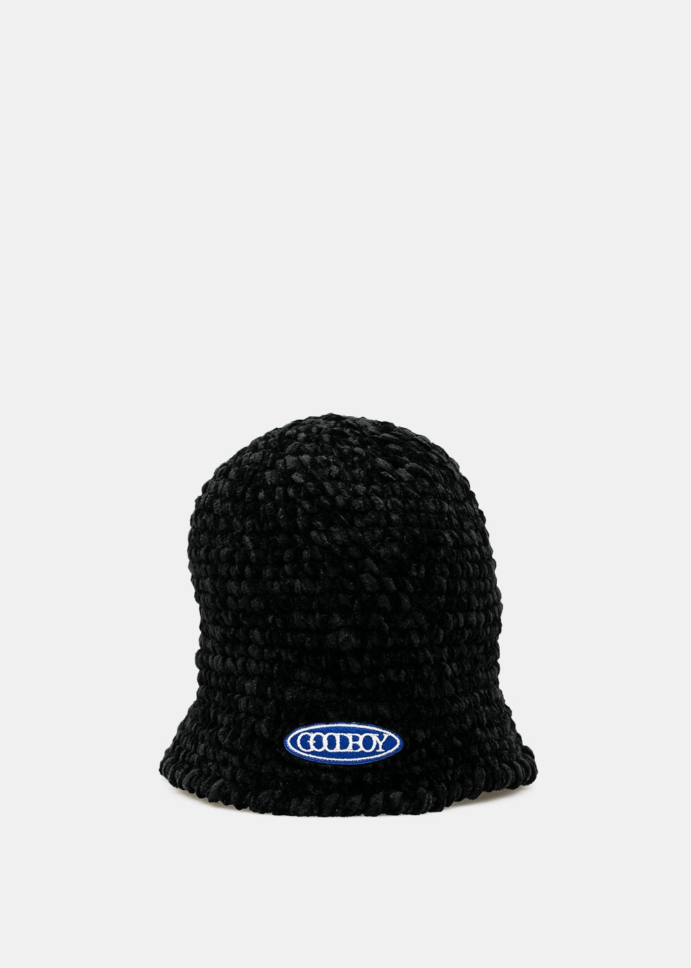 XOXOGOODBOY Black Knit Logo Bucket Hat   NOBLEMARS