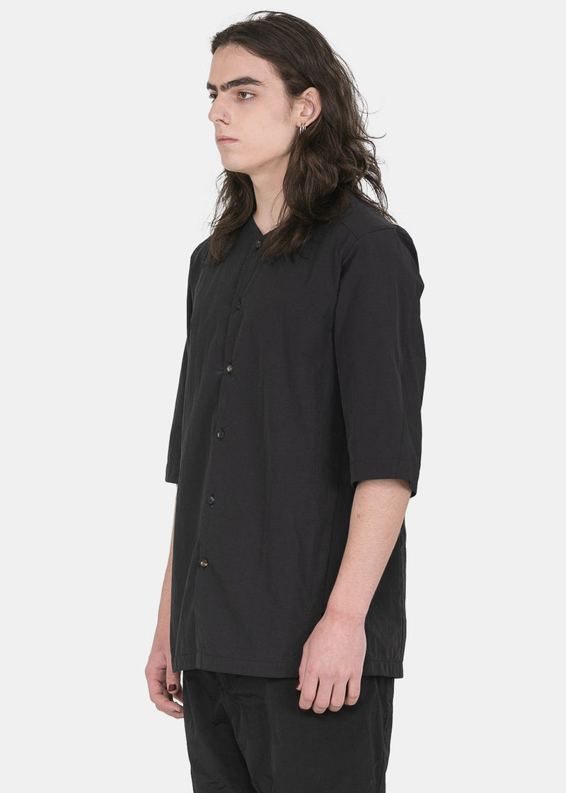 Devoa Black Cotton Shirt - NOBLEMARS