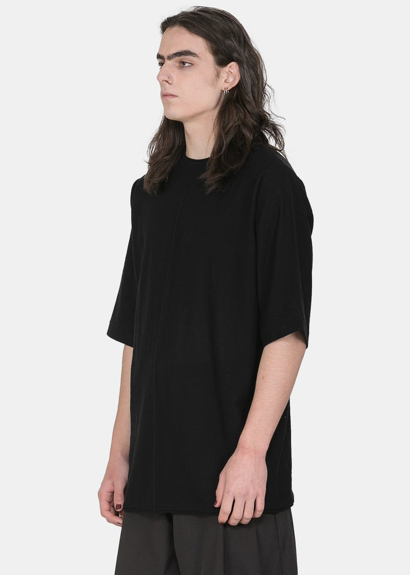 Devoa Black Cotton T-Shirt - NOBLEMARS