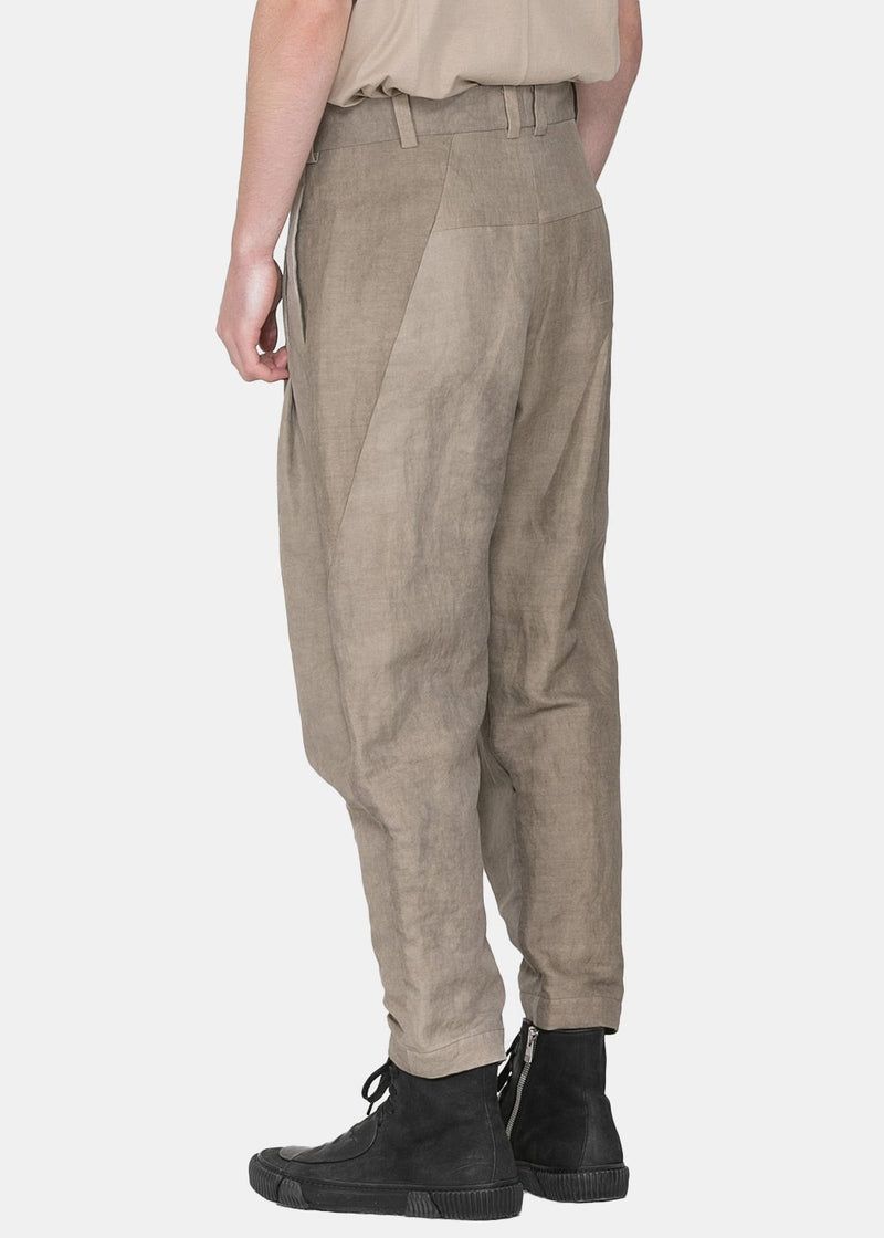 Devoa Tactical Beige Cropped Pants - NOBLEMARS