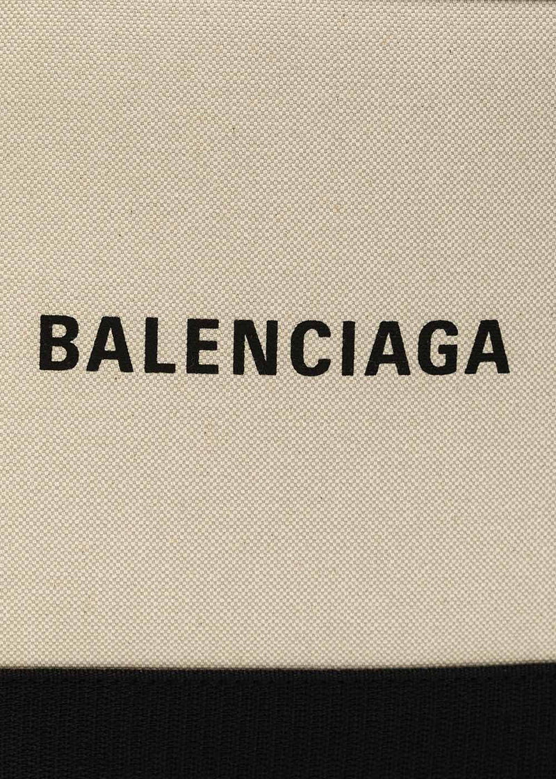 Balenciaga Beige & Black Cabas XS Bag - NOBLEMARS