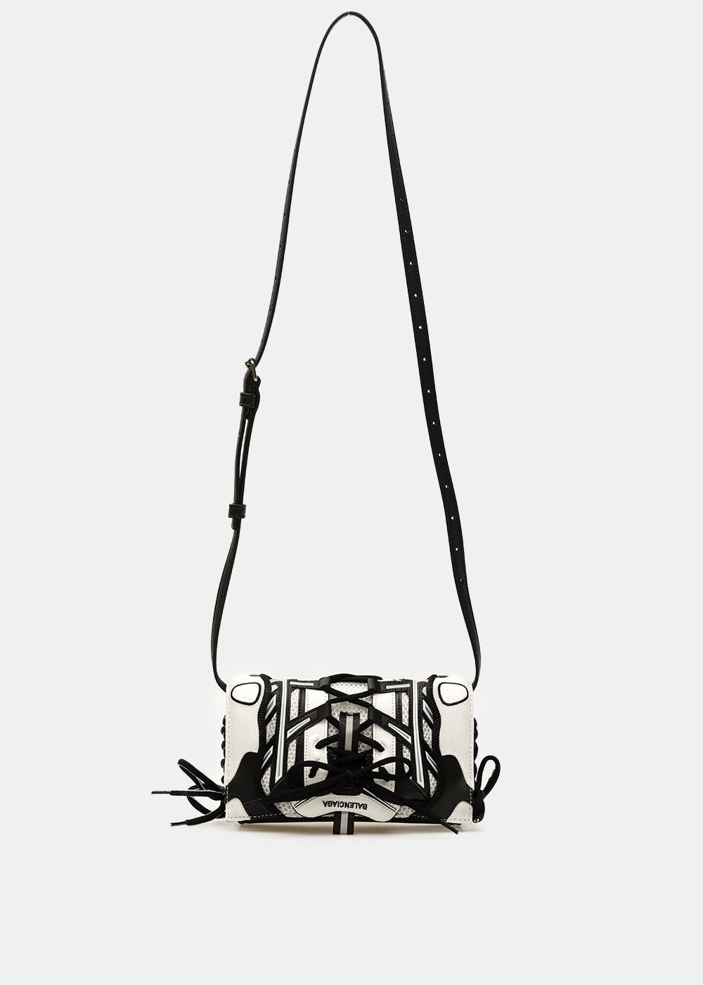 Balenciaga White & Black Small Sneakerhead Hourglass Bag - NOBLEMARS