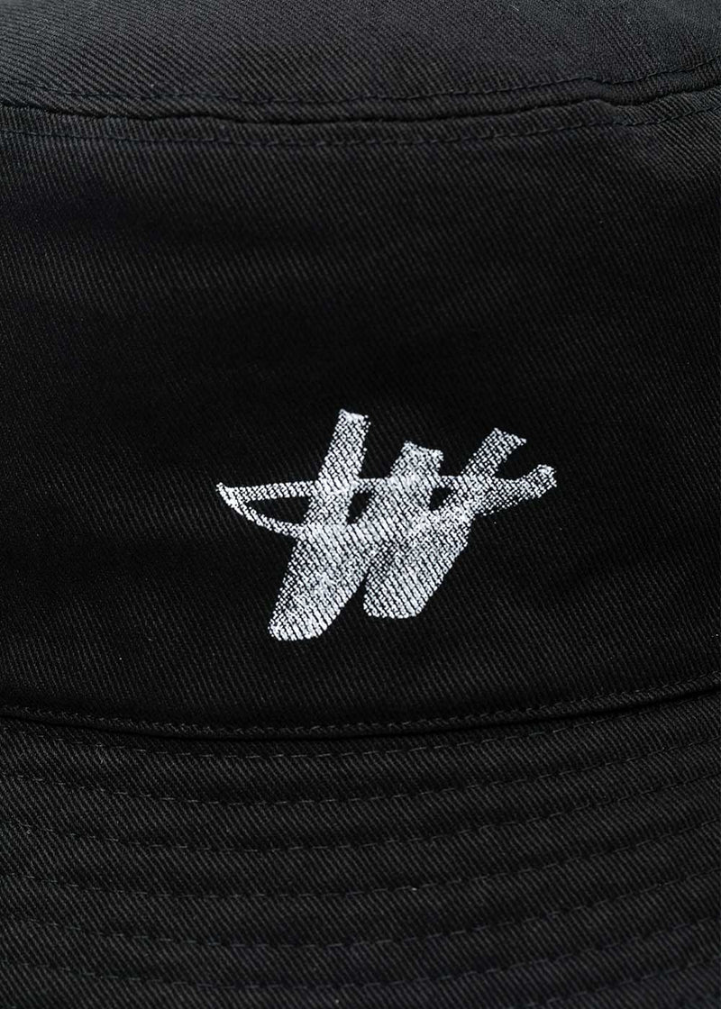 We11done Black Logo Stamp Bucket Hat - NOBLEMARS