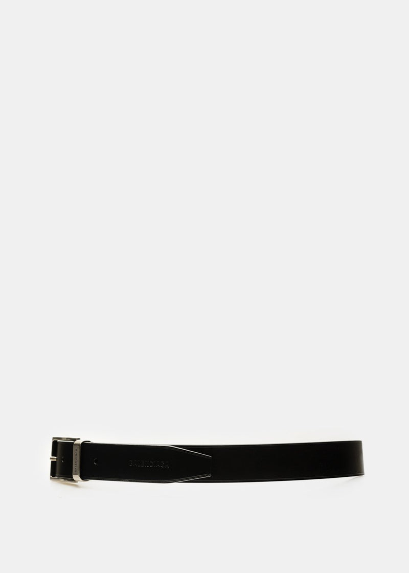 Balenciaga Black Rectangle Large Belt - NOBLEMARS