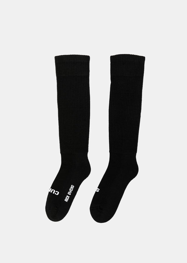 Rick Owens Black Knee-High Socks - NOBLEMARS