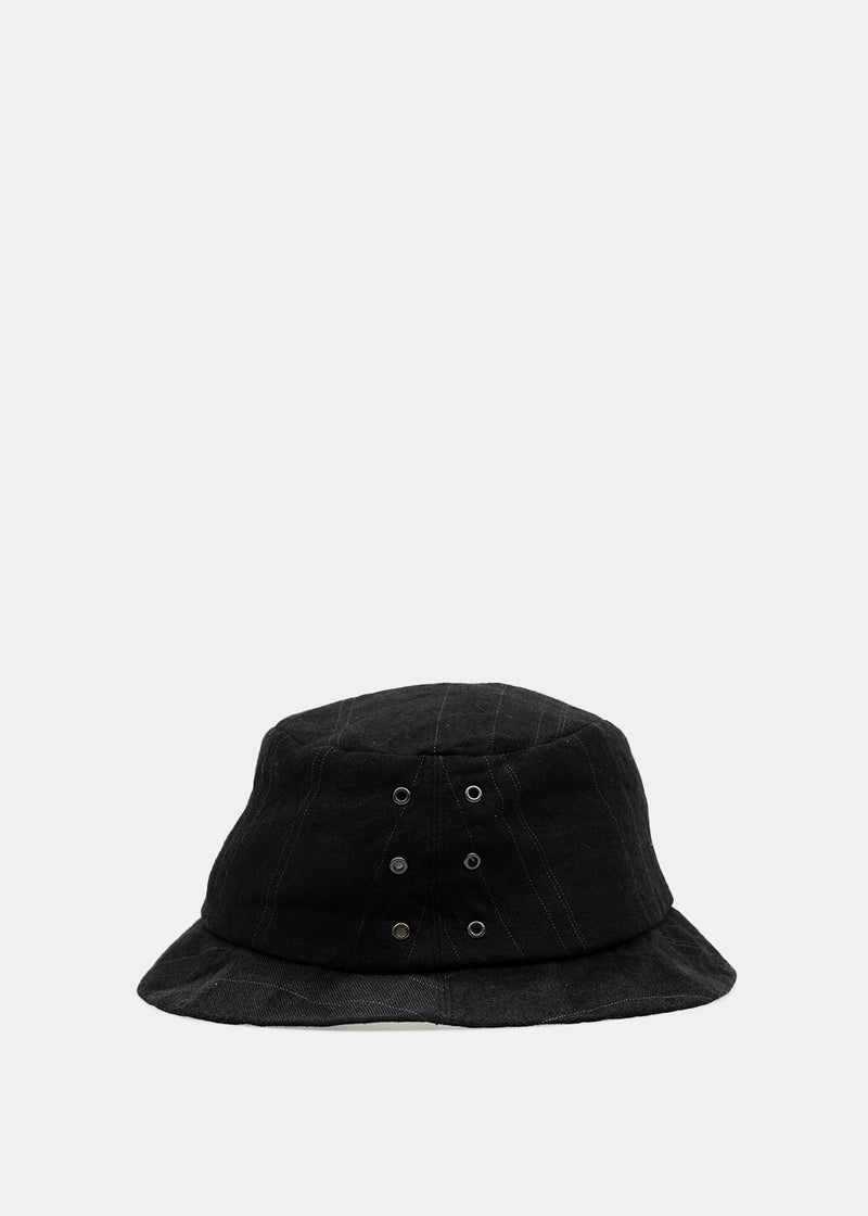 Devoa Black Ramie Bucket Hat - NOBLEMARS