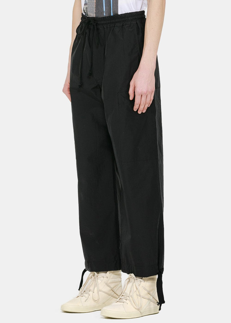 Song for the Mute Black Elasticated Patch Pocket Pants - NOBLEMARS