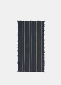Uma Wang Blue & Brown Striped Scarf - NOBLEMARS