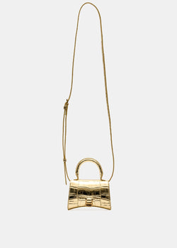 Balenciaga Gold Mini Hourglass Bag - NOBLEMARS