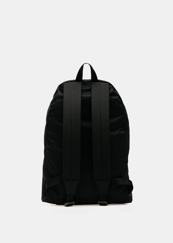 Balenciaga Black Logo Embroidery Wheel Backpack - NOBLEMARS