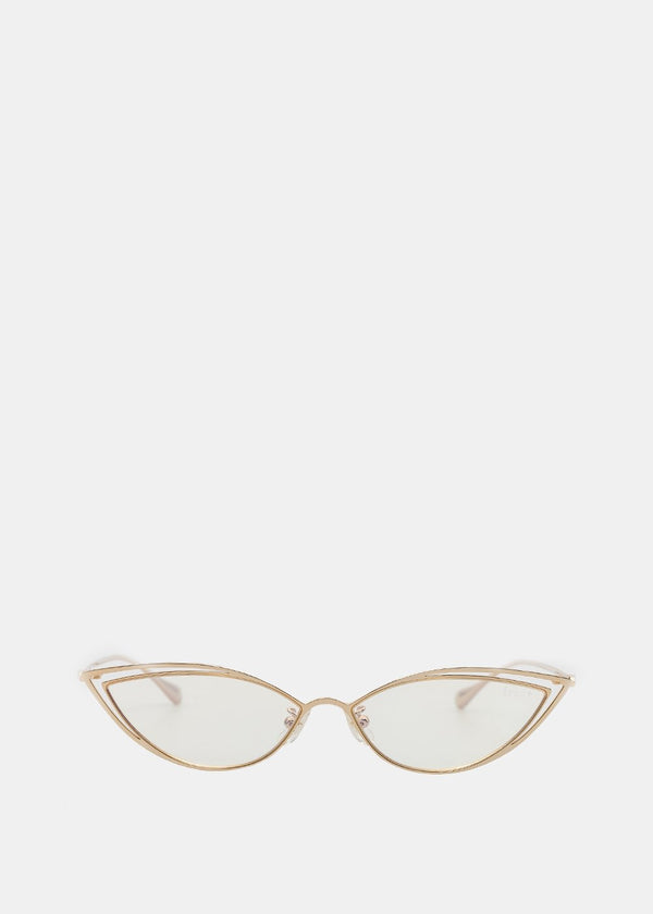 Front Gold Black Cat Sunglasses - NOBLEMARS