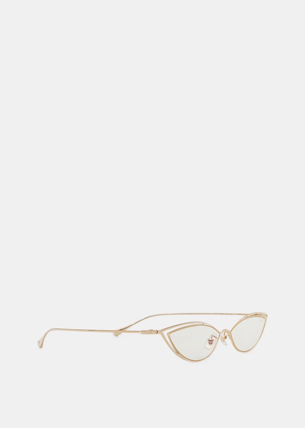 Front Gold Black Cat Sunglasses - NOBLEMARS