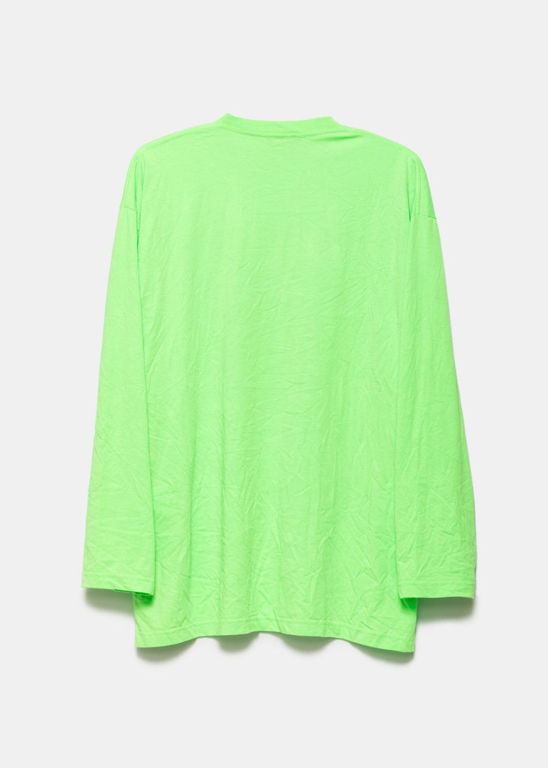 Balenciaga Flue Green Oversized Languages T-Shirt - NOBLEMARS