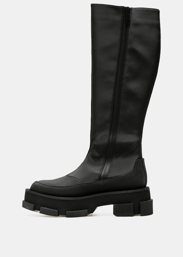Both Black Gao Platform Knee Boots - NOBLEMARS