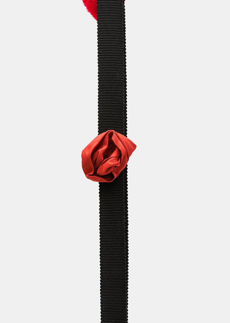 Elena Dawson Black & Red Rosebud Belt - NOBLEMARS