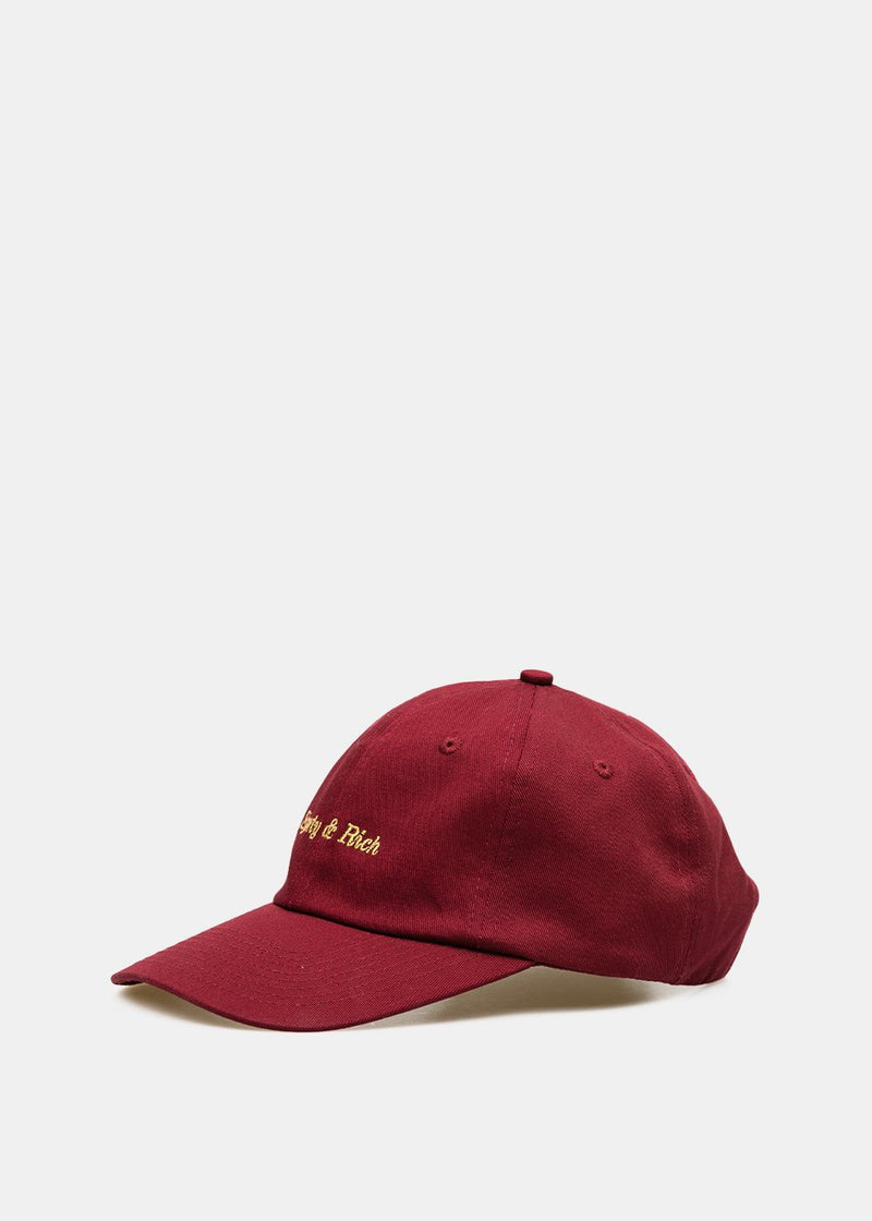 Sporty & Rich Burgundy Classic Logo Hat - NOBLEMARS