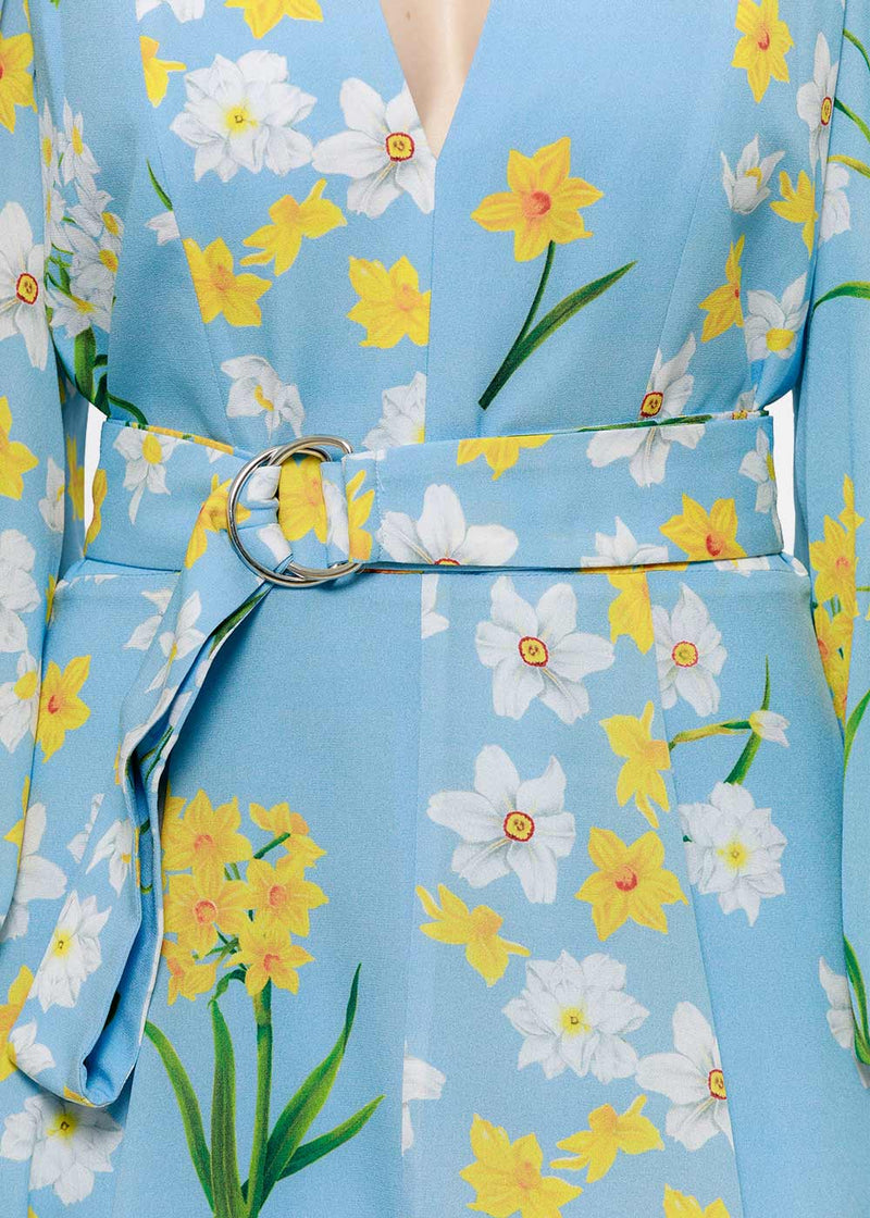 Andrew Gn Blue Floral Dress - NOBLEMARS
