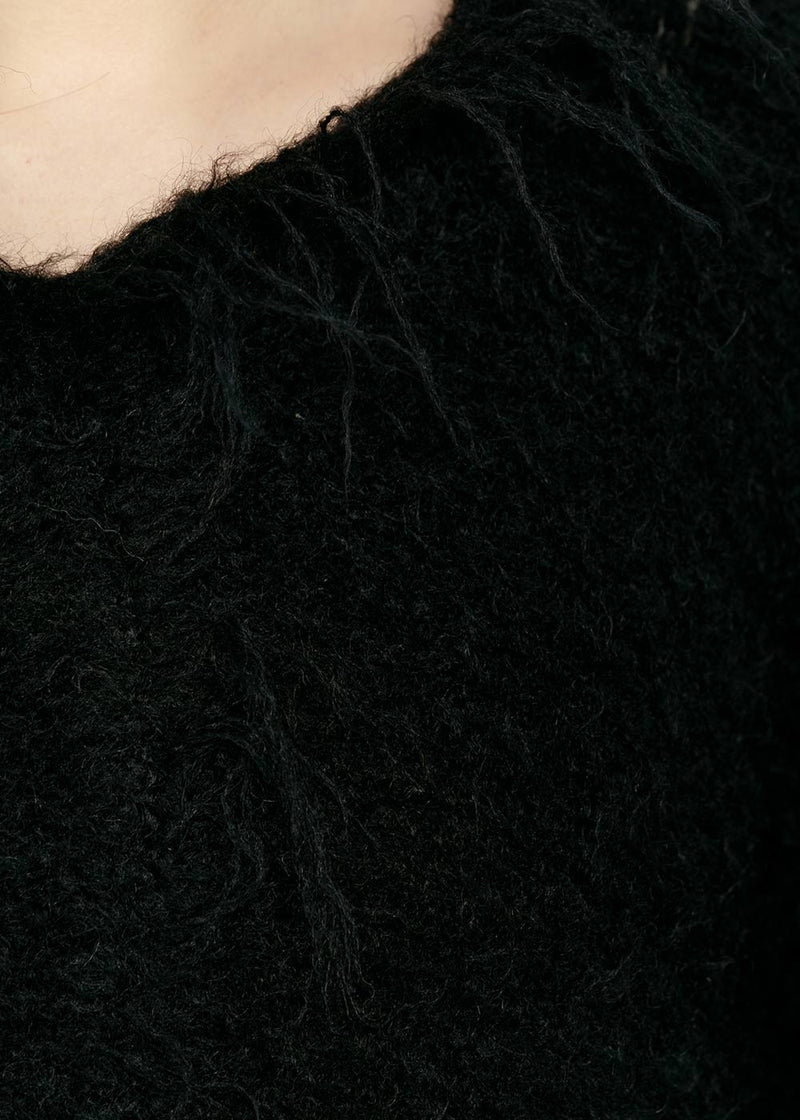 Marc Le Bihan Black Oversized Mohair Sweater - NOBLEMARS