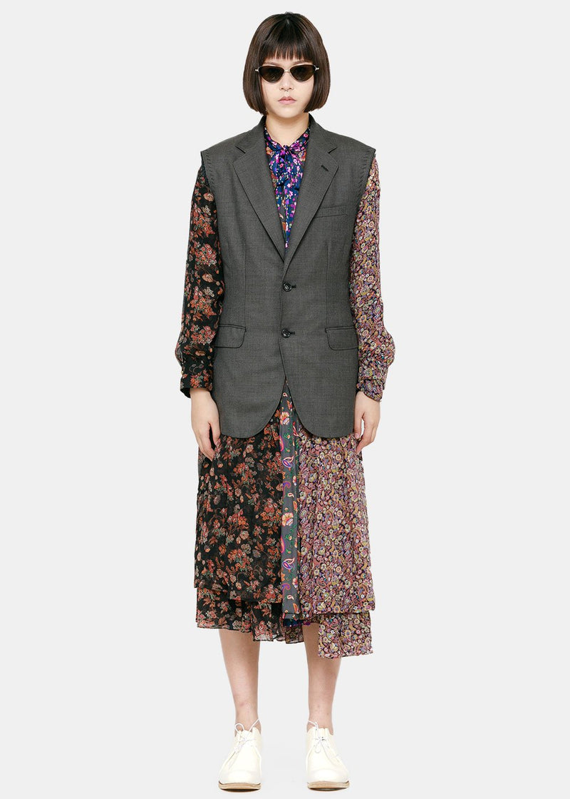 Junya Watanabe Grey & Multicolor Reversible Blazer Coat - NOBLEMARS