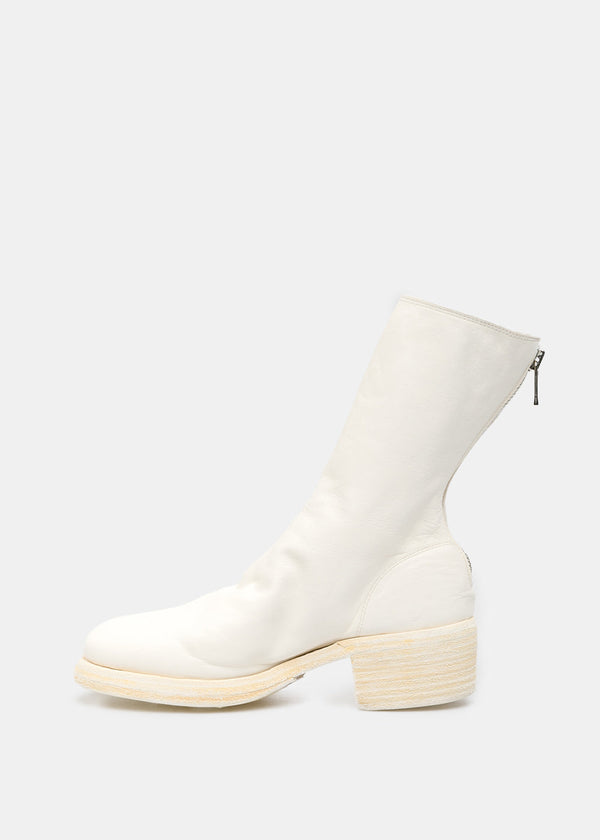 Guidi White 788Z Back Zip Boots - NOBLEMARS