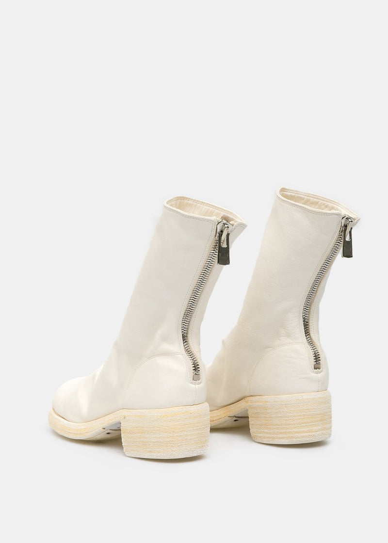 Guidi White 788Z Back Zip Boots - NOBLEMARS