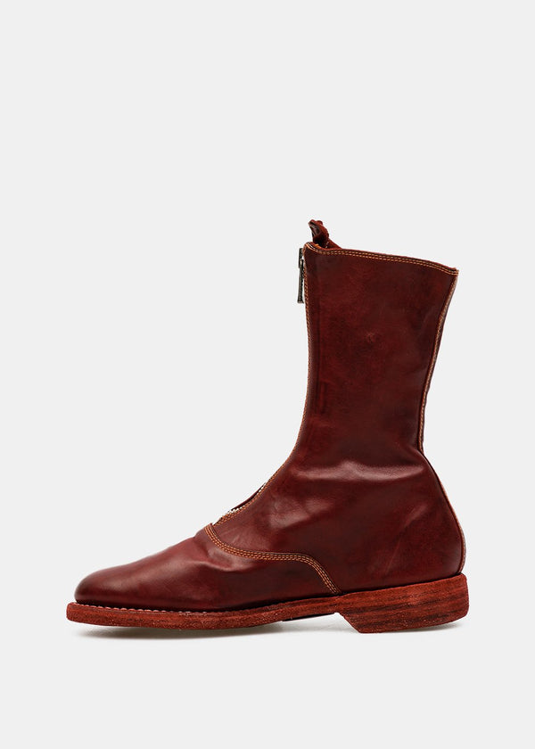 Guidi Red 310 Front Zip Army Boots - NOBLEMARS