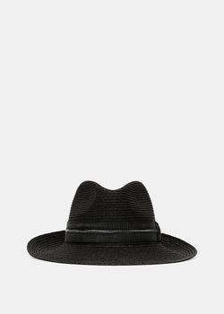 Filù Hats Black Medium Brim Hat - NOBLEMARS