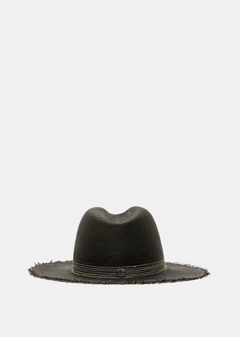 Filù Hats Black Medium Brim Panama Hat - NOBLEMARS