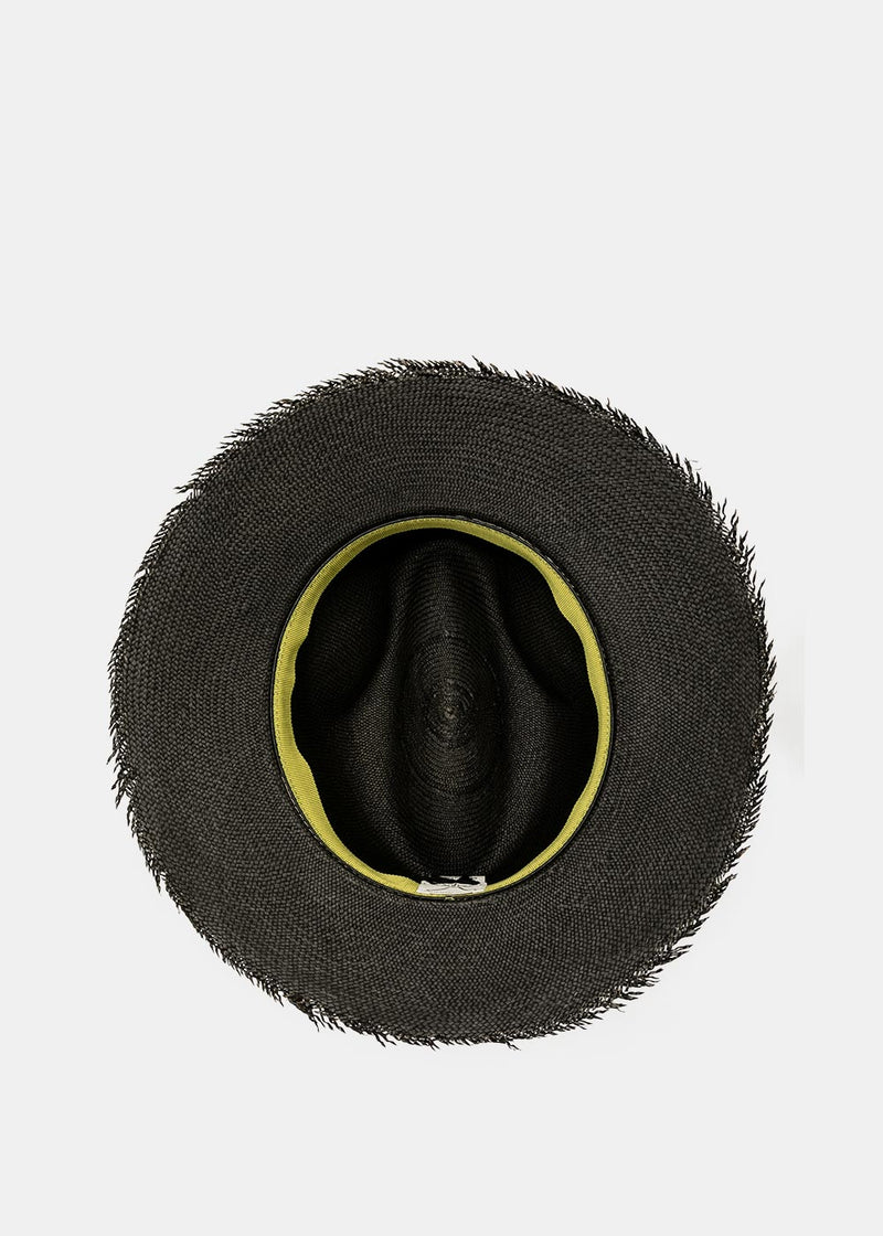 Filù Hats Black Medium Brim Panama Hat - NOBLEMARS