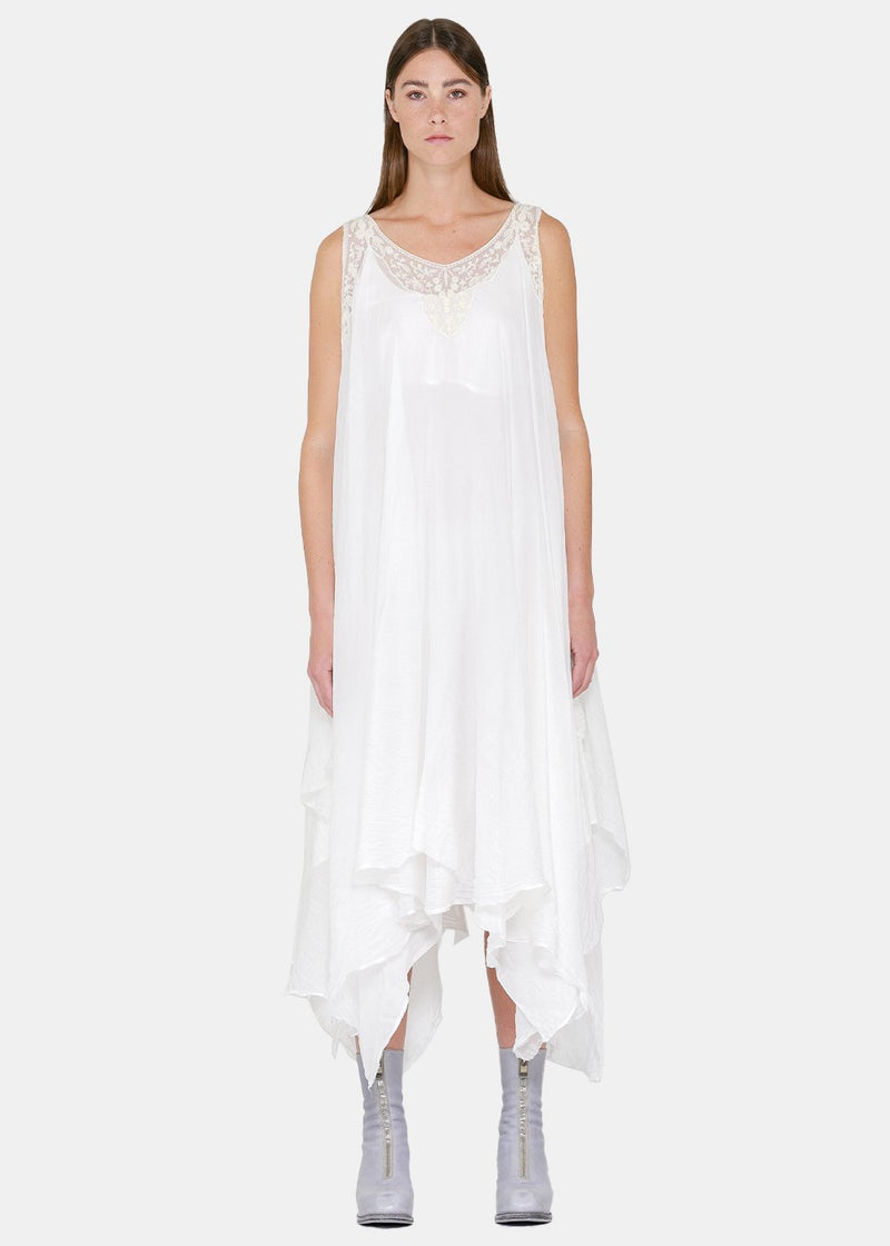 Marc Le Bihan White Double-Layered Dress - NOBLEMARS