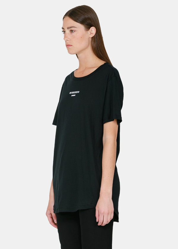 Ann Demeulemeester Black Logo Cotton T-Shirt - NOBLEMARS