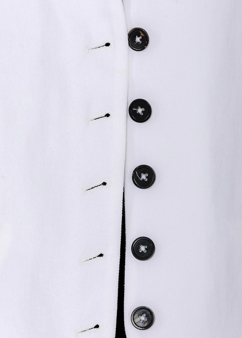 Ann Demeulemeester White Buttoned Vest - NOBLEMARS
