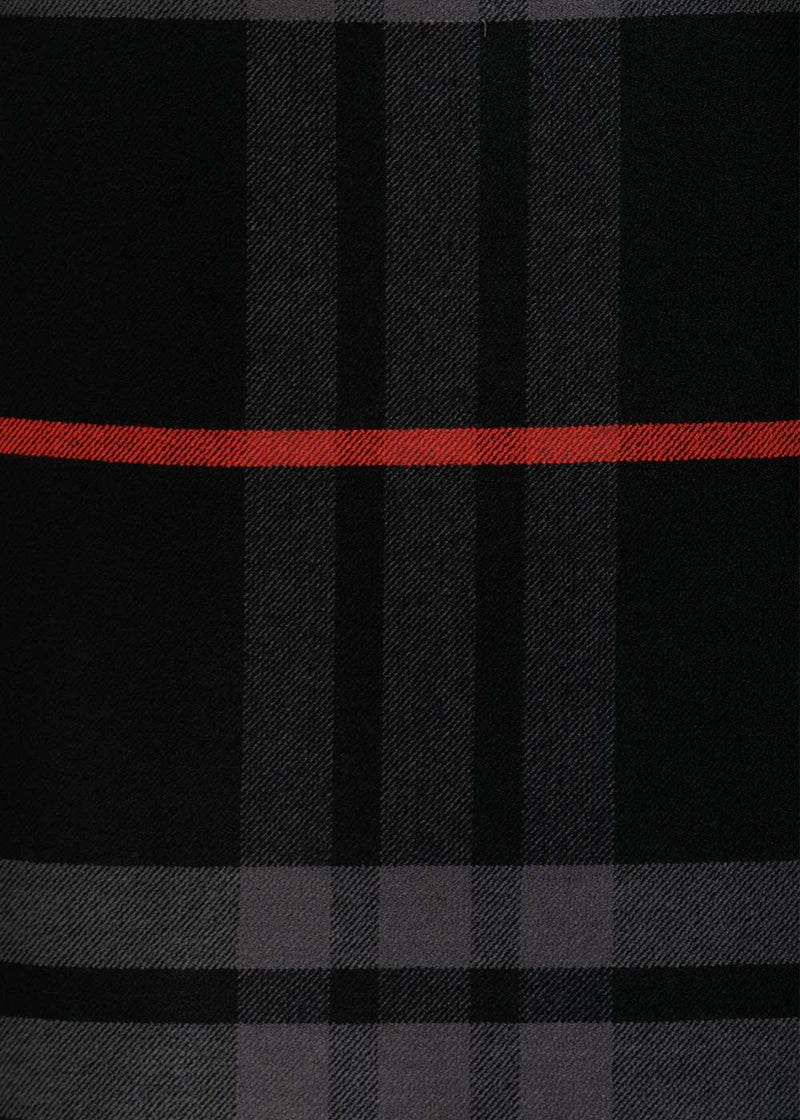 Yang Li Black & Red Check Suspender Skirt - NOBLEMARS