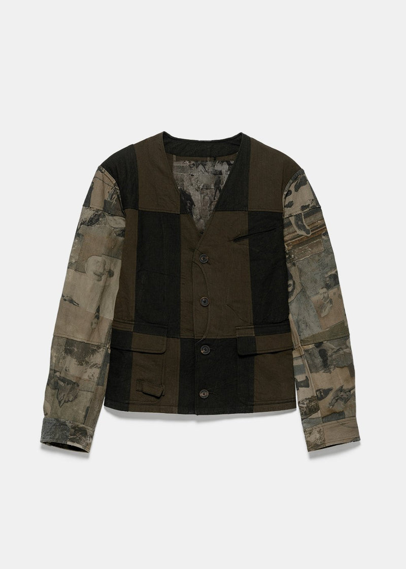 Ziggy Chen Dark Olive Hybrid Vest Jacket - NOBLEMARS
