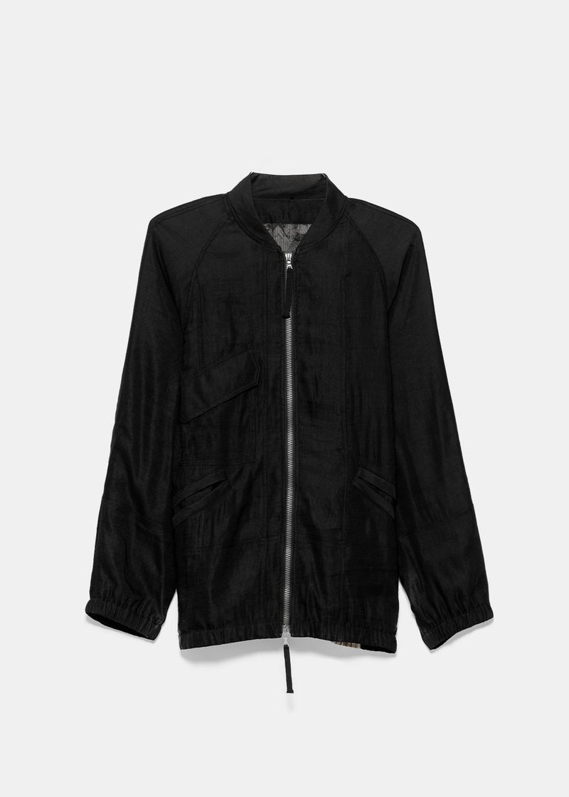 Ziggy Chen Black Oversized Hybrid Jacket - NOBLEMARS
