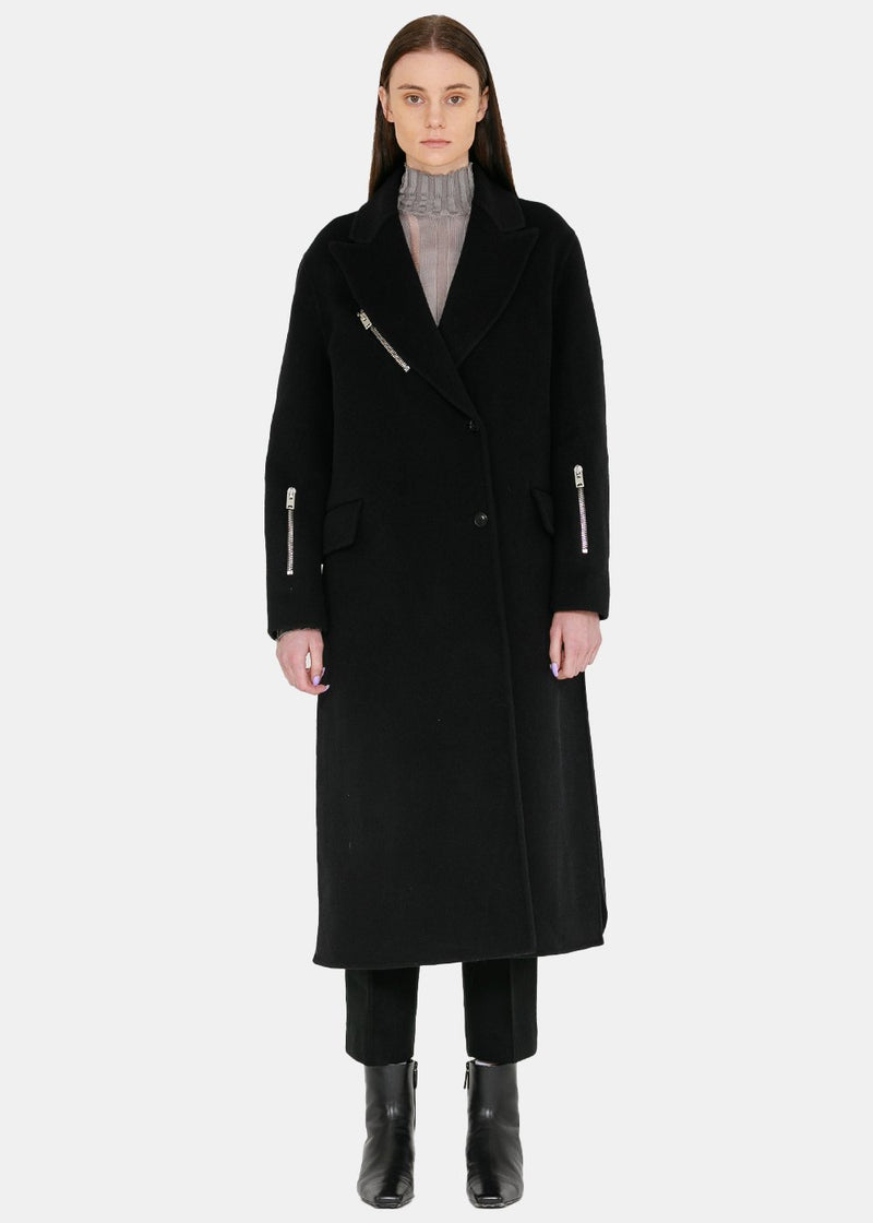 Yang Li Black Iconic Wool Coat - NOBLEMARS