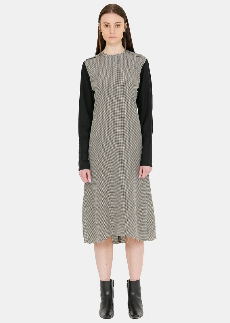 Yang Li Black & White Check Dress - NOBLEMARS