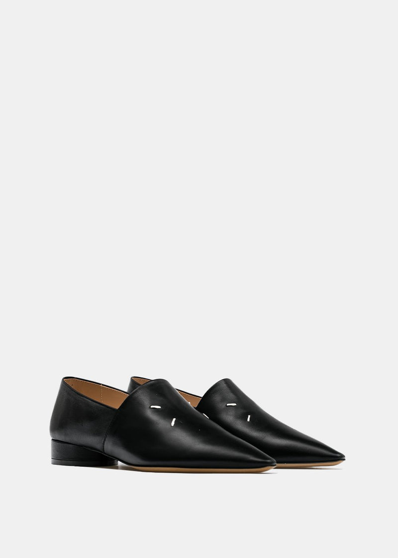 Maison Margiela Black Leather Loafers - NOBLEMARS