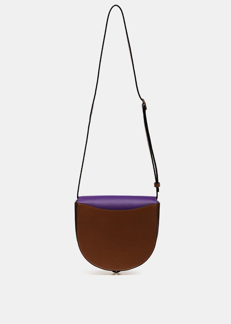 Loewe Purple & Cognac Heel Duo Bag - NOBLEMARS